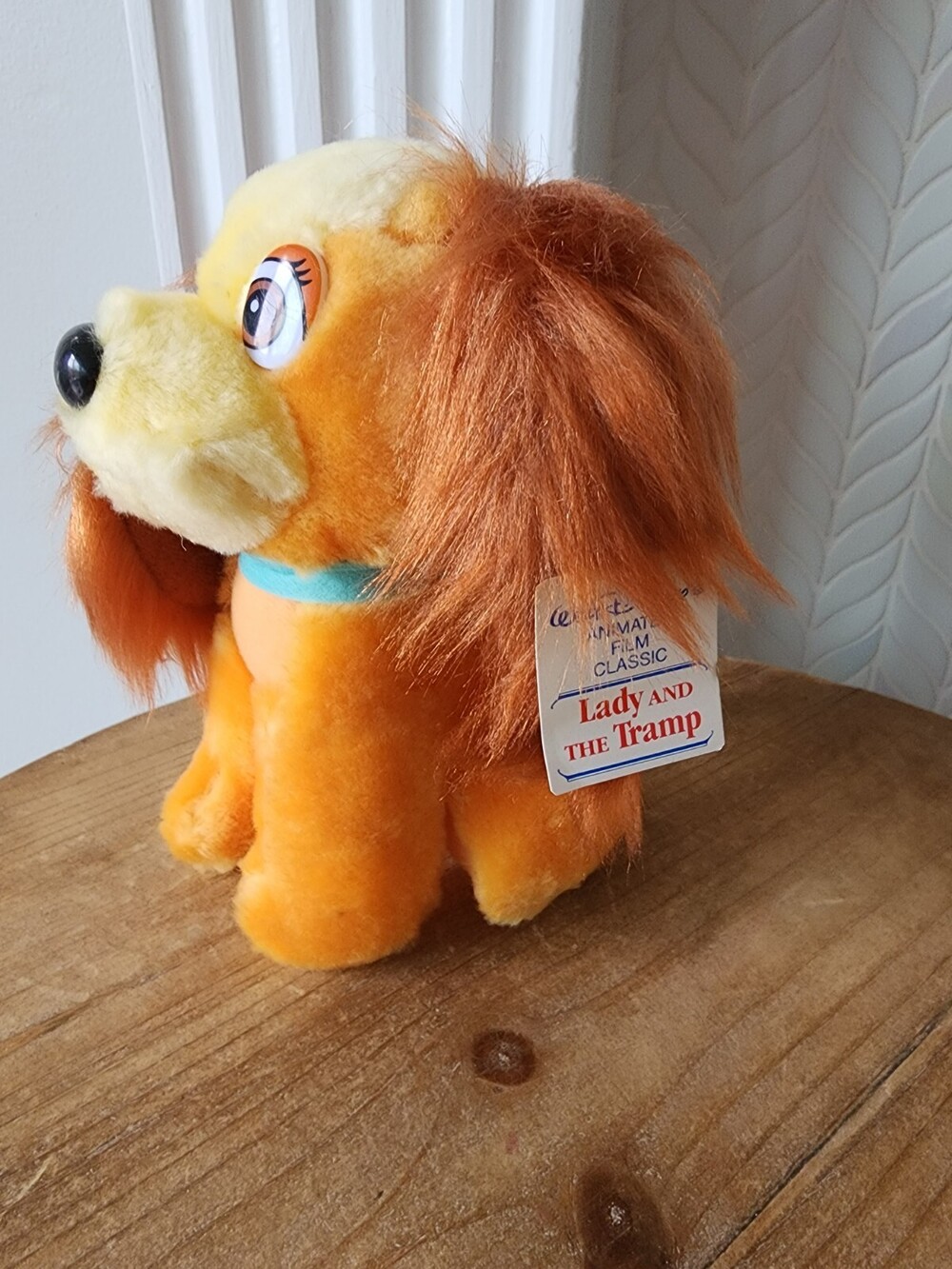 Vintage Walt Disney Productions Lady from Lady And The Tramp 7" Plush Korea